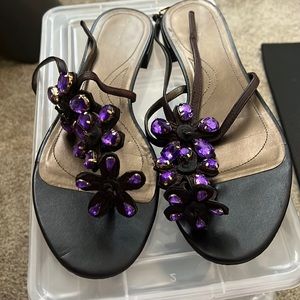 Tahari studded flat sandals